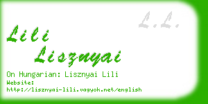 lili lisznyai business card